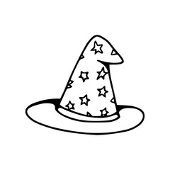 magic witch hat icon vector