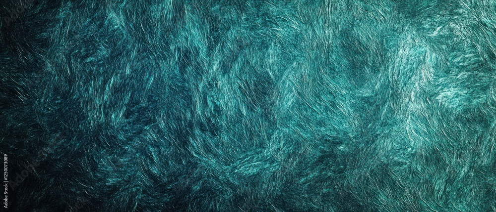 Poster abstract texture of teal fur-like fibers creating a soft, inviting background