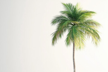 Palm tree against a white background.