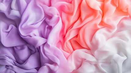 Fototapeta premium Elegant and Colorful Fabric Texture with Smooth Draping and Gradient Shades