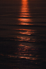 sunset over water Biarritz Basque waves 