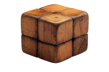 A captivating wooden puzzle cube showcasing intricate craftsmanship. Ideal for enhancing problem-solving skills and providing hours of entertainment.
