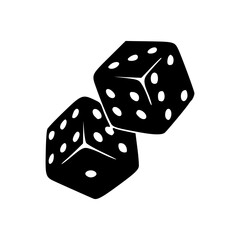 black dice isolated on white background