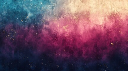 Fototapeta premium Dreamy watercolor texture subtly blends cool blues into warm pinks. AI Generated