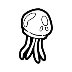 cute jellyfish vector icon