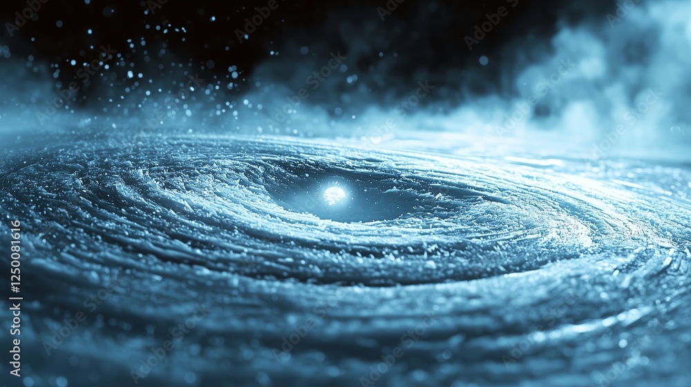Poster cosmic swirl of light and dust in outer space environment