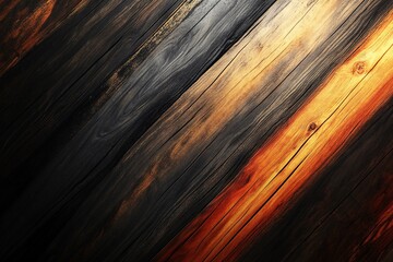 Dark and Light Wood Planks Diagonal Pattern