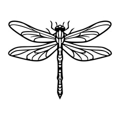dragonfly vector illustration for coloring pages