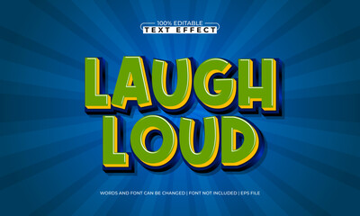 laugh loud editable text effect with a kids and play text style