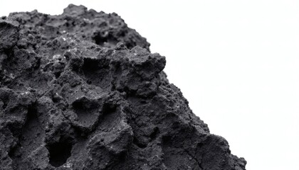 Close-up of Porous Volcanic Rock Highlighting Textured Surface