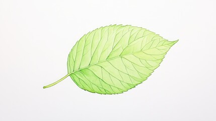 Obraz premium A detailed illustration of a green leaf showcasing its intricate vein patterns and texture