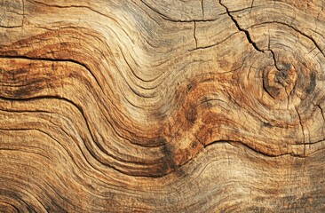 Naklejka premium Intricate wood grain texture, natural pattern, sunlit surface