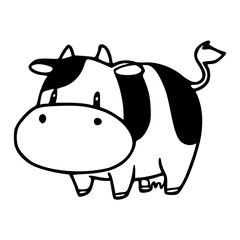 cute cow icon vector