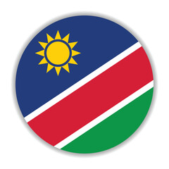 Namibia flag. Namibia circle flag logo icon computer vector illustration design