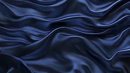 Fototapeta premium Blue silk fabric, draped waves, background texture, design