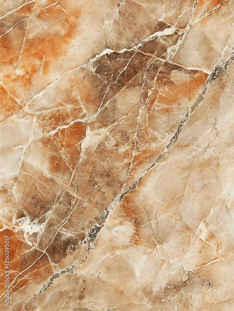 Fototapete close up view of beautiful marble surface with veins and patterns : generative ai