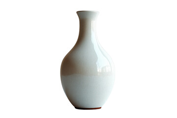 A minimalist white ceramic vase displayed against a neutral background, perfect for home decor or art photography, showcasing elegant simplicity.