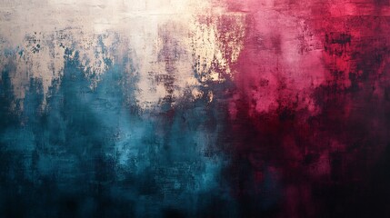Abstract Textured Wall Dramatic Red Blue Gradient. AI Generated