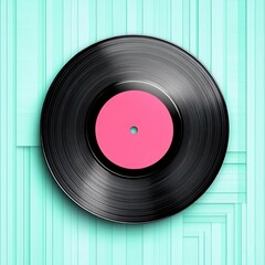 Obraz premium Vintage Vinyl Record on Colorful Background for Music Lovers