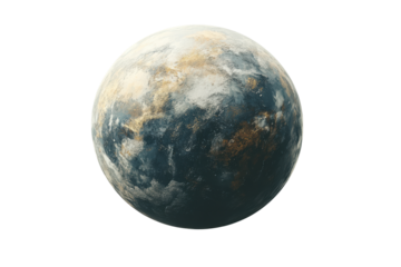 A realistic depiction of a planet showcasing diverse textures and colors, representing the beauty and mystery of outer space.
