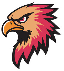 Hawk mascot logo design art illustration