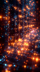 Obraz premium Abstract Glowing Digital Lights Design