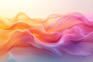Abstract Pastel Fabric Waves Flowing Gently