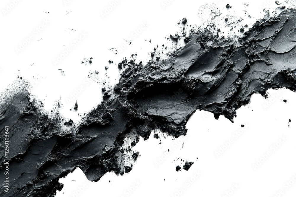 Fototapete a striking image showcasing dynamic flow of black liquid, displaying rich textures and contrasts aga