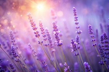 Naklejka premium Luxurious lavender swirls create an elegant, abstract cosmetic background, perfect for beauty packaging.