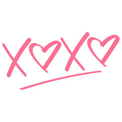 Xoxo Cute Brush Hand Drawn