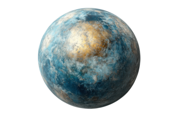 A stunning digital representation of a distant planet showcasing vibrant colors and textures, perfect for illustrations related to space and astronomy.