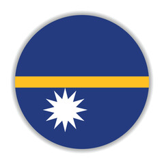 Nauru flag. Nauru circle flag logo icon computer vector illustration design