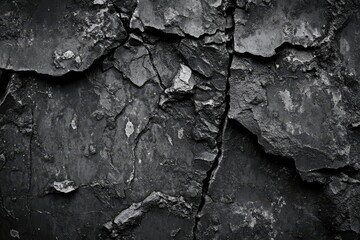 Rugged Black Rock Face Texture