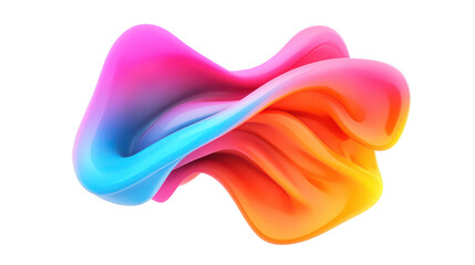 Abstract Colorful Flowing Shapes in Gradient Design
