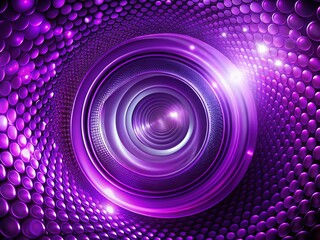 Obraz premium Abstract Purple Fashion Background: Wavy Design with Glowing Circles