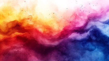 Obraz premium Vibrant Watercolor Abstract Background Colorful Design Modern Art Texture red blue pink paint image 