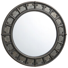 Obraz premium Round mirror isolated with transparent background