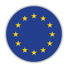 European Union flag. European Union circle flag logo icon computer vector illustration design