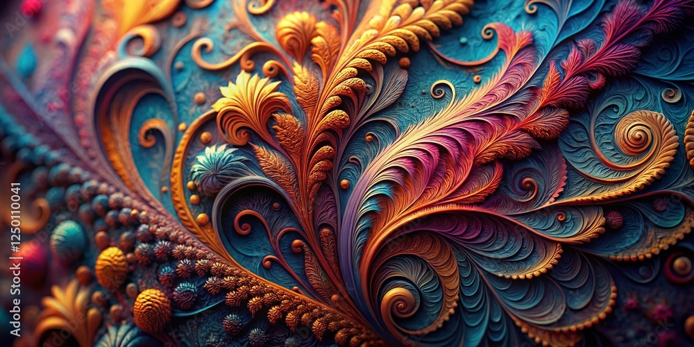 Poster abstract texture 320: intricate left-aligned design with ample copy space for text or branding