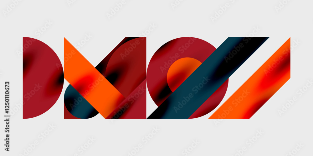 Poster vibrant abstract background circles with smooth gradients, creating a dynamic and modern design. ide