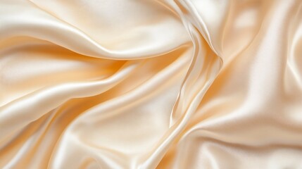 Fototapeta premium Luxurious Cream Satin Fabric Textured Background for Fashion and Textile Design : Generative AI