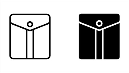 set of icons related to Pockets on white background