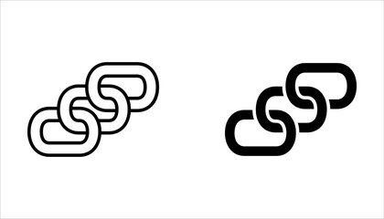 Chain icon set. Vector connection concept on white background