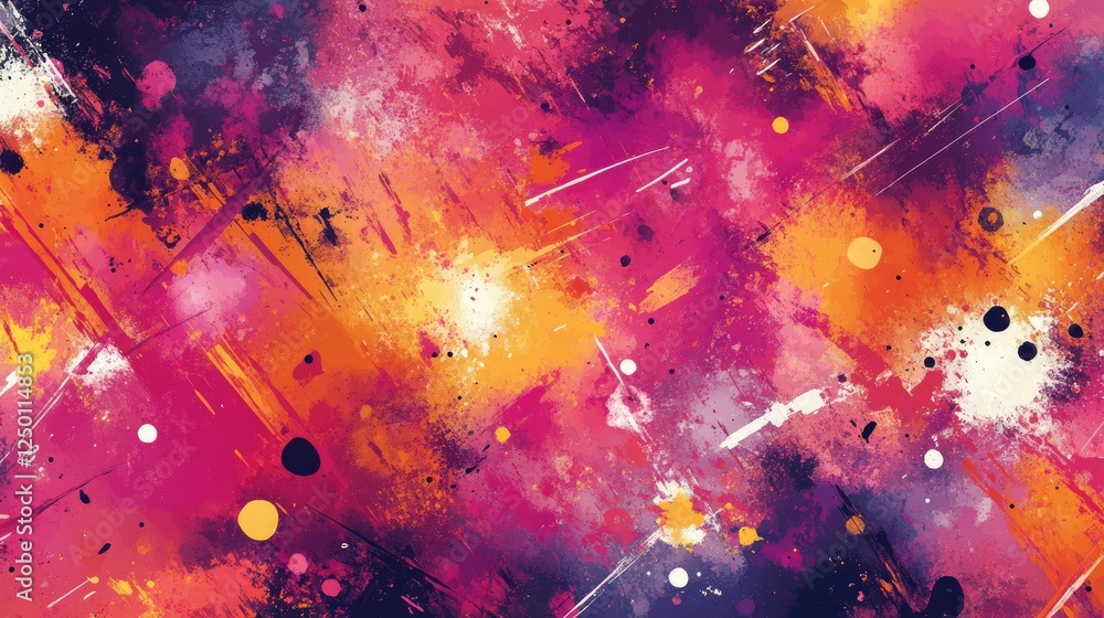 Poster vibrant abstract background with colorful paint splashes and texture