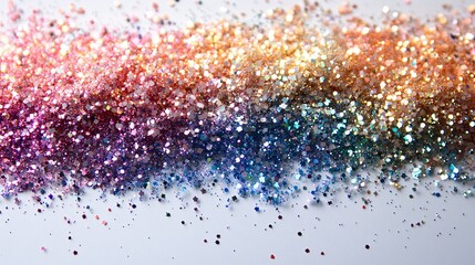 Glittery gradient sparkles in rainbow hues
