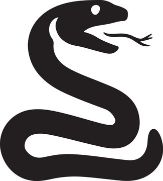 Snake Silhouette Vector Illustration
