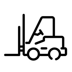 forklift Line Icon