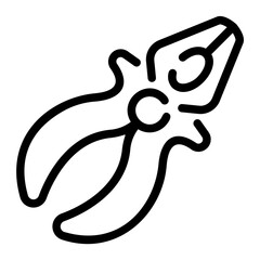 pliers Line Icon