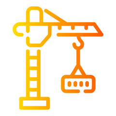 crane Line Gradient Icon