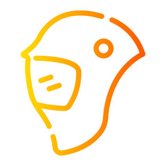 welding mask Line Gradient Icon